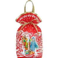 Мешочек с двумя ручками красный/золотой 1500 грамм премиум